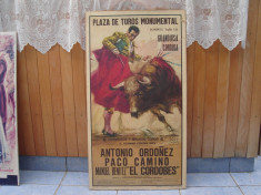 afis vechi de corrida, 1969, 98x54cm foto