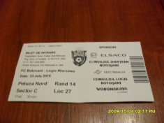 Bilet FC Botosani - Legia Varsovia foto