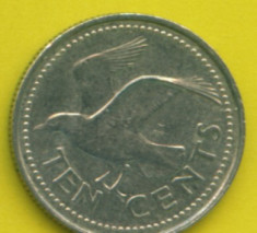 -Y- BARBADOS 10 CENT 1992 foto