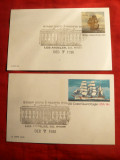 2 Carti Postale 1980 Expozitie Filatelica Pacific Sta.- Nave SUA, Necirculata, Printata