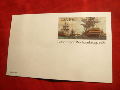 Carte Postala - Nava Rochambeau din 1780- Ed. SUA 1980 foto