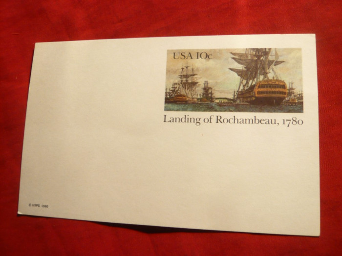 Carte Postala - Nava Rochambeau din 1780- Ed. SUA 1980
