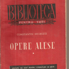 (C6386) CONSTANTIN NEGRUZZI - OPERE ALESE, VOL. I