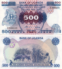 UGANDA 500 shillings 1986 UNC!!! foto