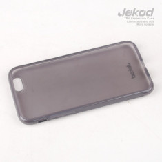 HUSA IPHONE 6S APPLE ORIGINALA JEKOD SILICON TPU NEAGRA SEMITRANSPARENTA + FOLIE foto