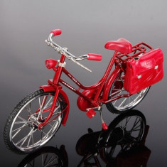 Bicicleta Amsterdam miniatura cu bricheta reincarcabila in geanta, rosu, functional WW13010292 foto