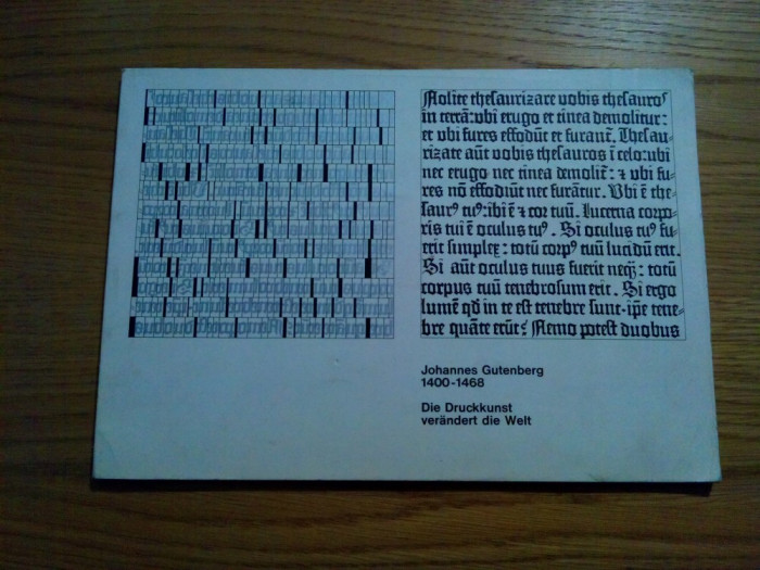 JOHANNES GUTENBERG 1400-1468 - Die Druckkunst Verandert die Welt