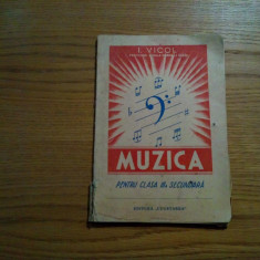MUZICA Carte de Cantece - cl. III -a - Ioan D. Vicol - Cugetarea, 1939, 132p.