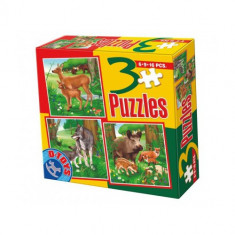 Puzzle 3 Progresiv Animale Salbatice foto