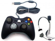 Controller + Casti (microfon) Xbox 360 TM23 foto