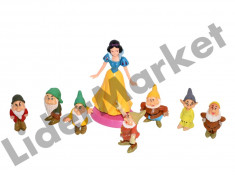 Set 8 figurine Alba ca Zapada - colectioneaza toate personajele ! foto