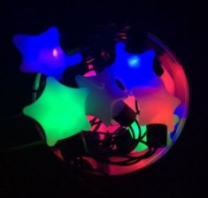 Instalatie de Craciun 20 Stelute LED Multicolore Fir Negru Lungime 5m foto