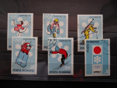 LP778-Jocurile olimpice de iarna Sapporo-serie completa stampilata 1971 foto
