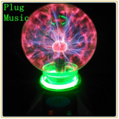 Lampa glob cu Plasma Sphere 6 inch si sunet foto