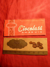 2 Ambalaje Ciocolata -Heller Wien-interbelica si Amaruie Bucuresti 1961 foto