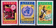 Etiopia 1980 Crucea rosie antifumat MI 1047-1049 MNH w14 foto