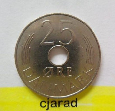 Moneda 25 Ore - DANEMARCA, anul 1974 *cod 1471 foto