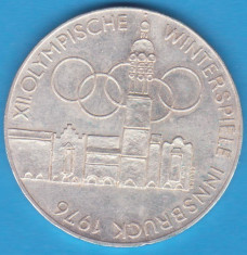 (8) MONEDA DIN ARGINT AUSTRIA - 100 SCHILLING 1976, JOCURILE OLIMPICE INNSBRUCK foto