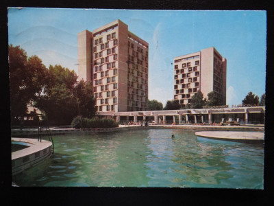 SEPT15-Vedere/Carte postala-Mamaia-Hotelurile Unirea si National-circulata foto