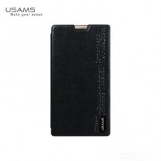 Husa flip Usams Merry Series Sony M50w Xperia T3 Neagra foto