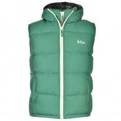 Vesta Lee Cooper Double Zip Gilet Men&amp;#039;s - Originala - Marimi S,M,L,XL - Verde foto