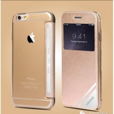 Husa flip Usams Viva Series Apple iPhone 6 Plus Aurie foto