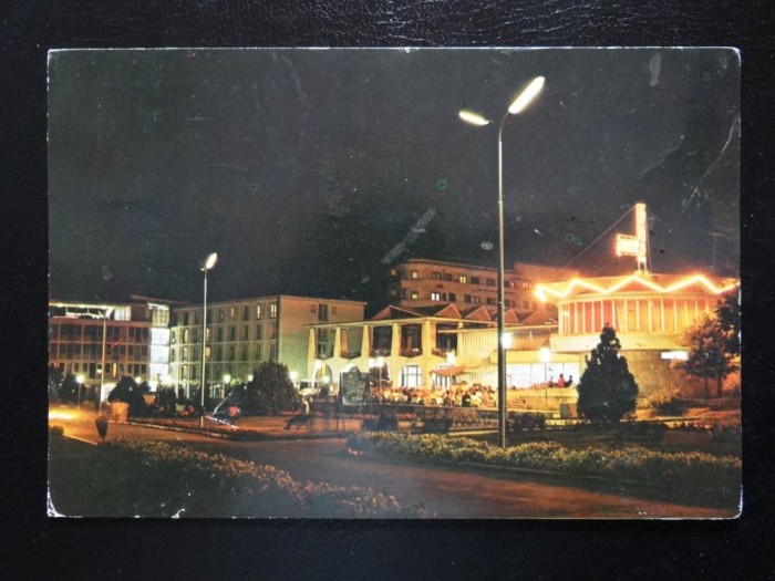 SEPT15-Vedere/Carte postala-Mangalia Sud-noaptea-vedere nocturna-circulata