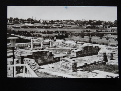 SEPT15-Vedere/Carte postala-Mangalia-Ruinele cetatii Callatis-vedere alb-negru foto