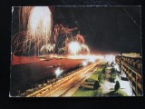 SEPT15-Vedere/Carte postala-Noaptea la Mangalia-vedere nocturna-circulata