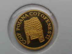 E.100 - ROMANIA - 100 Lei 1999 - Coif Poiana Cotofenesti - moneda de aur foto