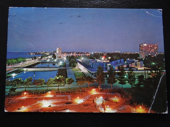 SEPT15-Vedere/Carte postala-Mamaia noaptea-vedere nocturna-circulata