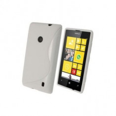 Husa silicon S-Line Nokia Lumia 520 Alba foto