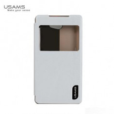 Husa flip S-View Usams Merry Series Sony Xperia Z2a D6563 Alba foto