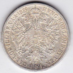 1 Florin Forint Gulden 1859 A Austria Ungaria argint 12,3 gr. 900/1000 (2) foto