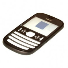 Carcasa Fata Nokia Asha 200 Neagra Mat foto