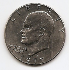 Statele Unite (SUA) 1 Dolar 1977 - &amp;quot;Eisenhower Dollar&amp;quot; , 38.1 mm, KM-203 (2) foto