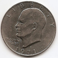 Statele Unite (SUA) 1 Dolar 1971 - &amp;quot;Eisenhower Dollar&amp;quot; , 38.1 mm, KM-203 (1) foto