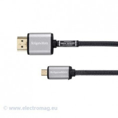 CABLU HDMI A-HDMI D 3.0M KRUGER&amp;amp;MATZ foto