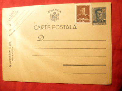 Carte Postala cu marca fixa 20 lei Mihai foto