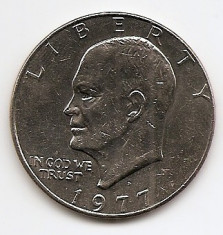 Statele Unite (SUA) 1 Dolar 1977 - &amp;quot;Eisenhower Dollar&amp;quot; , 38.1 mm, KM-203 (3) foto