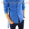 Palton tip ZARA albastru - palton barbati - palton slim fit - cod 5363