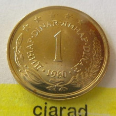 Moneda 1 Dinar - Yugoslavia 1980 *cod 1562 foto