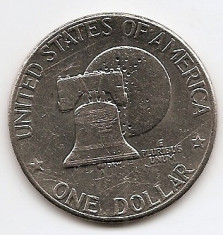Statele Unite (SUA) 1 Dolar 1976 - (Bicentennial) Cu-Ni, 38.1 mm, KM-206 (2) foto