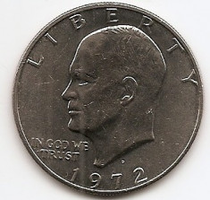 Statele Unite (SUA) 1 Dolar 1972 - &amp;quot;Eisenhower Dollar&amp;quot; , 38.1 mm, KM-203 (2) foto