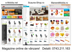 Vand 3 site-uri magazine online - e-Mobila.net, Scaune-Shop.ro, ManereMobila.ro foto