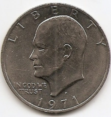 Statele Unite (SUA) 1 Dolar 1971 - &amp;quot;Eisenhower Dollar&amp;quot; , 38.1 mm, KM-203 (4) foto