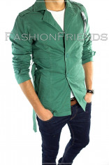 Palton tip ZARA verde - palton barbati - palton slim fit - cod 5362 foto