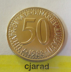 Moneda 50 Dinari - Yugoslavia 1988 *cod 1531 foto