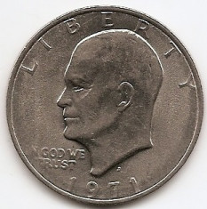 Statele Unite (SUA) 1 Dolar 1971 - &amp;quot;Eisenhower Dollar&amp;quot; , 38.1 mm, KM-203 (2) foto