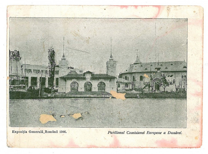 3005 - BUCURESTI, Pav. Comisiei Europene. a Dunarii - old PC - unused - 1906